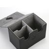 Fashion PU Leather Card Deck Box Flannel Collection Window Collection Box Game Card Organizer Women Men