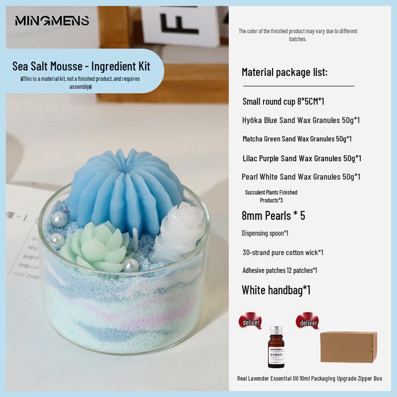 DIY Succulent Sand Painting Candle Kit: Creative Handmade Aromatherapy Gift for Kids