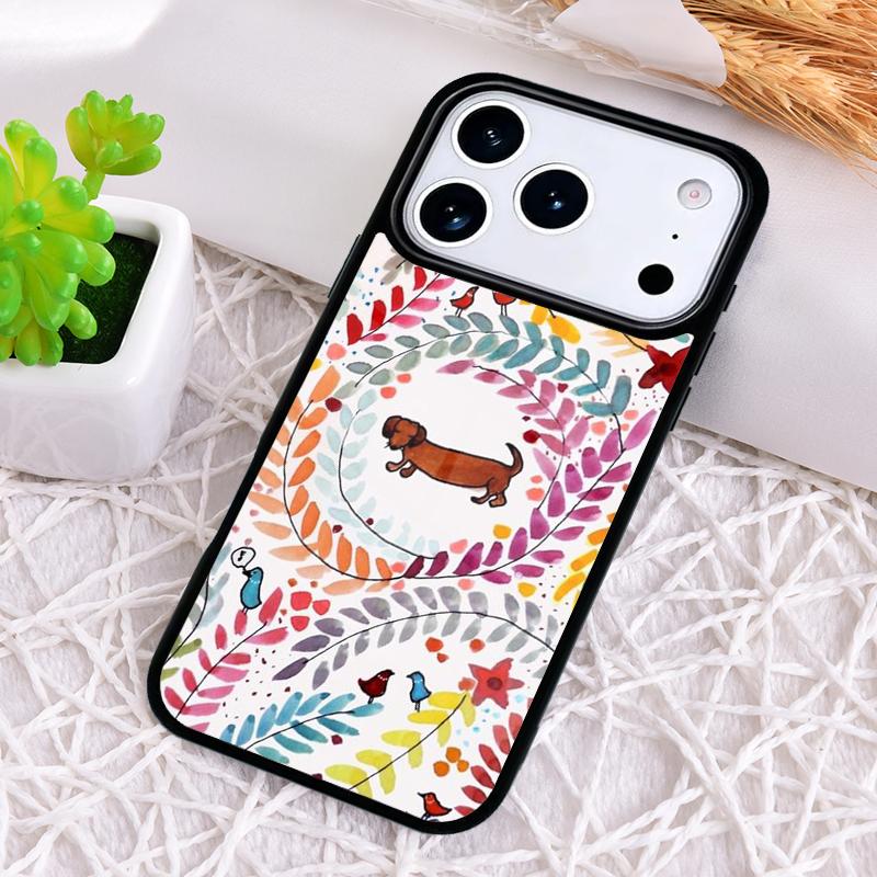 Funny Dachshund Long Dog Short Legs Phone Case for iPhone 17 Air 16 15 11 12 14 13 Pro Max Shockproof Cover