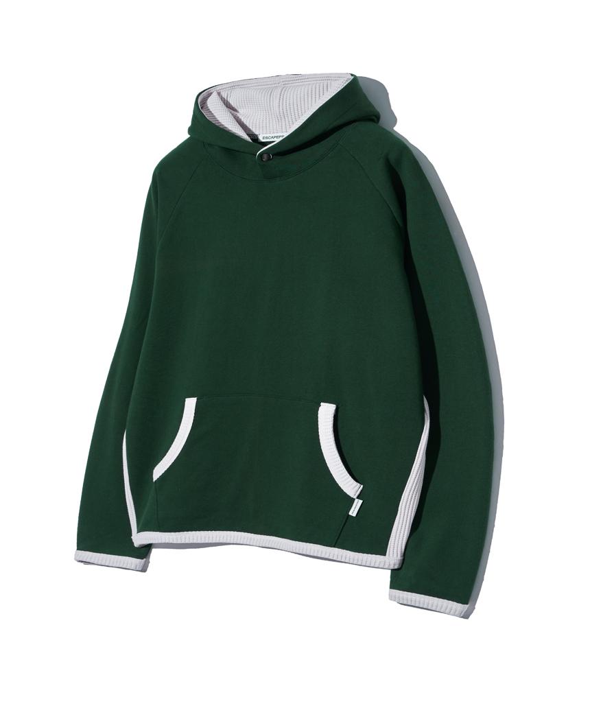 Escape From Essentials Waffle Hoodie Green M