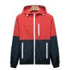 Windbreaker Men Casual Spring Autumn Lightweight Jacket   Hooded Contrast Color Zipper Up Jackets Outwear