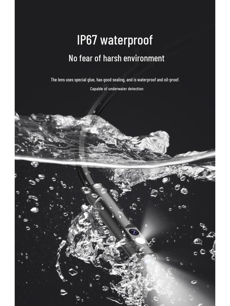 2M WiFi Dual-Lens Industrial Endoscope with High-Temp Power-Off Protection for Engine Inspection