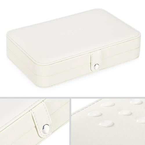 LANDICI Jewelry Box, PU Leather Jewelry Case, Portable Jewelry Storage Box with Compartments, Ring Storage, Jewelry Box Organizer, Necklace, Earrings,