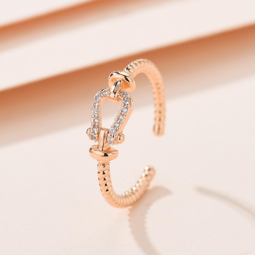 

Seiko high-quality FD ring horseshoe buckle ring open index finger ring professional live broadcast supply