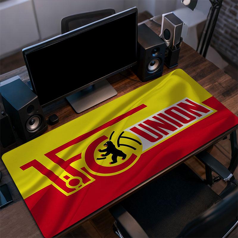 1. FC Union Berlin Mouse Pad, Large Gaming Desk Mat, Non-slip XXL Mousepad for Laptop & Tablet, Mini PC Playmat with Stitched Edges