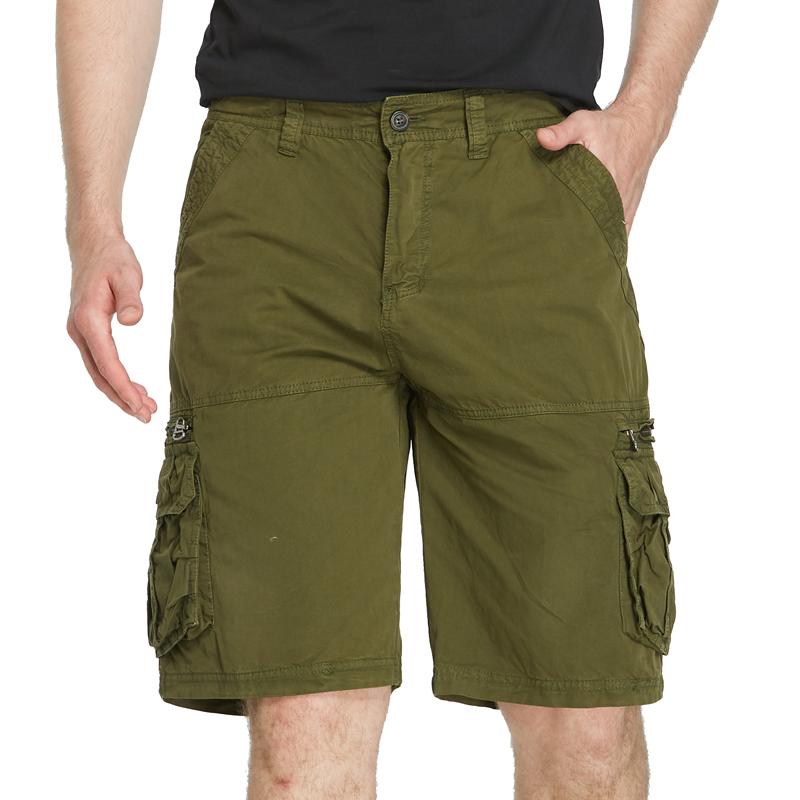 Men's Shorts Loose Multi-Pocket Overalls Summer Cotton Comfortable Military Cargo Shorts Outdoor Casual Sports Work Short Pants