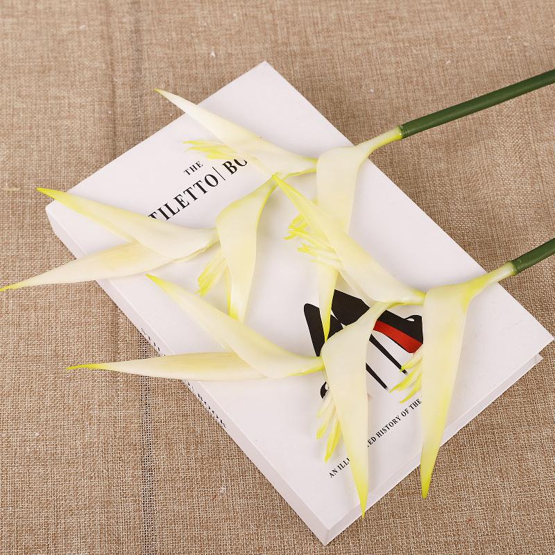 

75 см Длинный искусственный журавль Орхидея Огненный журавль Небесная птица Силиконовый искусственный цветок Свадебная фотография Украшение Павлин Имитация Цветка