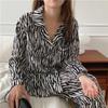 Korean Style Women's Long Sleeve Cardigan and Pajama Set for Spring, Autumn, and Winter Home Wear
