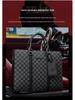 Men's Korean-Style Plaid Business Handbag: Trendy Large-Capacity Shoulder Bag & Briefcase
