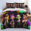 S-Splatoon Game Gamer Cartoon Comforter Bedding Set,Duvet Cover Bed Set Quilt Cover Pillowcase,King Queen Size Bedding Set Kids