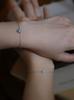 Beixi Women's Light Luxury Silver Bracelet with Aquamarine and Cubic Zirconia