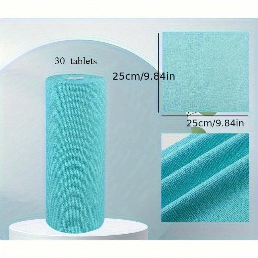 

30 Reusable Microfiber Cloths: Hand-pull cleaning towels, multi-functional household supplies. Substitutes for kitchen rags, ideal cleaning tools. one-size дитини синього кольору