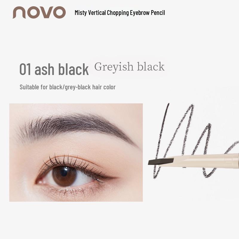 

NOVO Mist Stand-up Eyebrow Pencil: Dual-ended, Waterproof, Smudge-proof, Natural Defined Strokes - Ideal for Beginners
