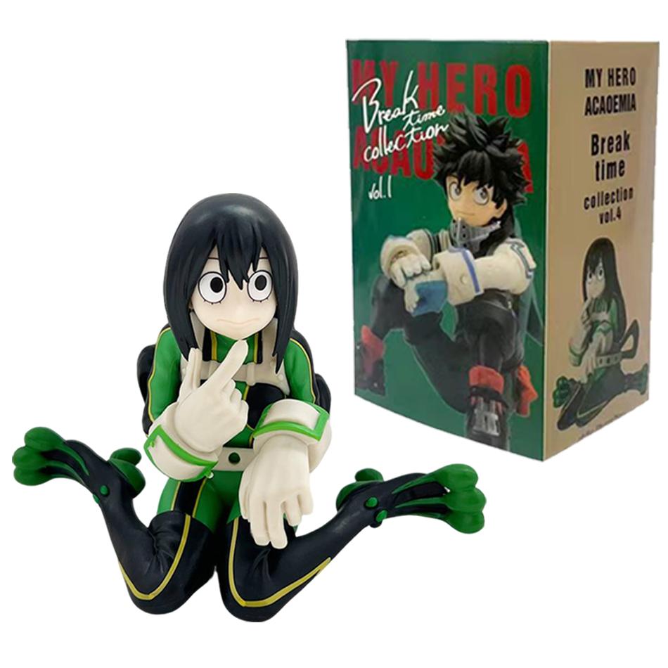 6 Pcs My Hero Academia Q-version Cute Midoriya Izuku Tsuyu Asui Todoroki So Figurines Model Ornaments Kids Gift
