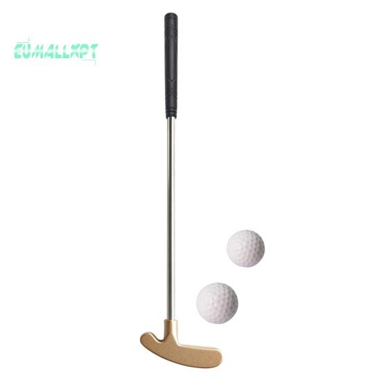

Набор клюшек для мини-гольфа — нержавеющая сталь, ручка TPR, для правой/левой руки, с 2 мячами для гольфа для настольной игры для детей и взрослых золотистый