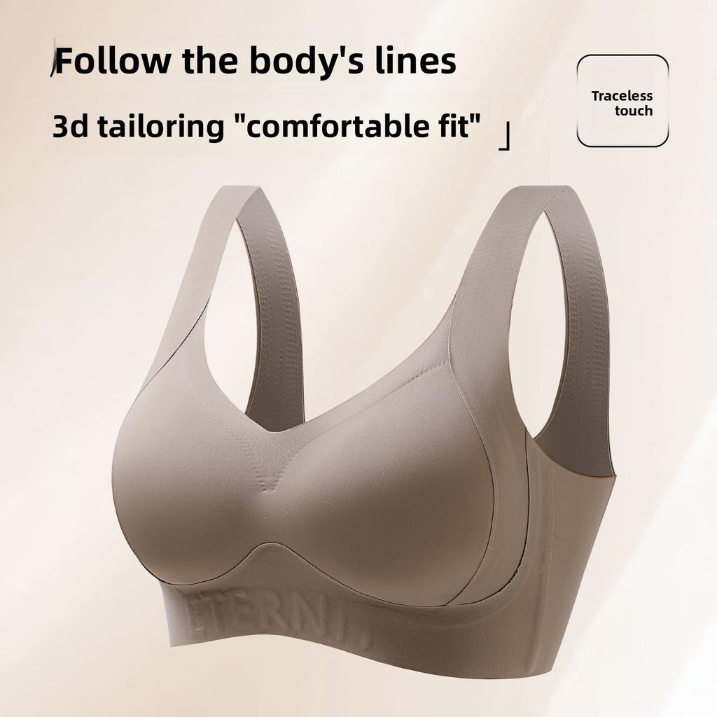 Female Spring and Autumn Gather Up No Steel Ring Soft Pull Skin Comfortable No Trace Invisible Underwear