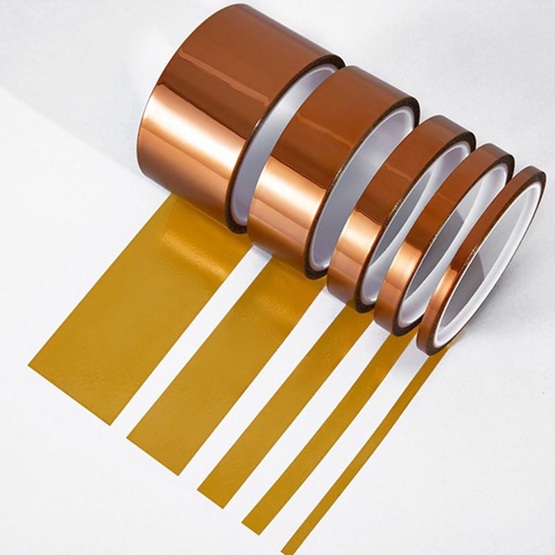 33M Long Gold Finger High Temperature Resistant Tape Heat Tape Polyimide Adhesive Insulation Tape 3D Printing Board Protection