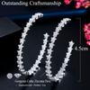 WWJ Golden Color Jewelry Big Circle Lucky Star Cut Zircon Hoop Earrings