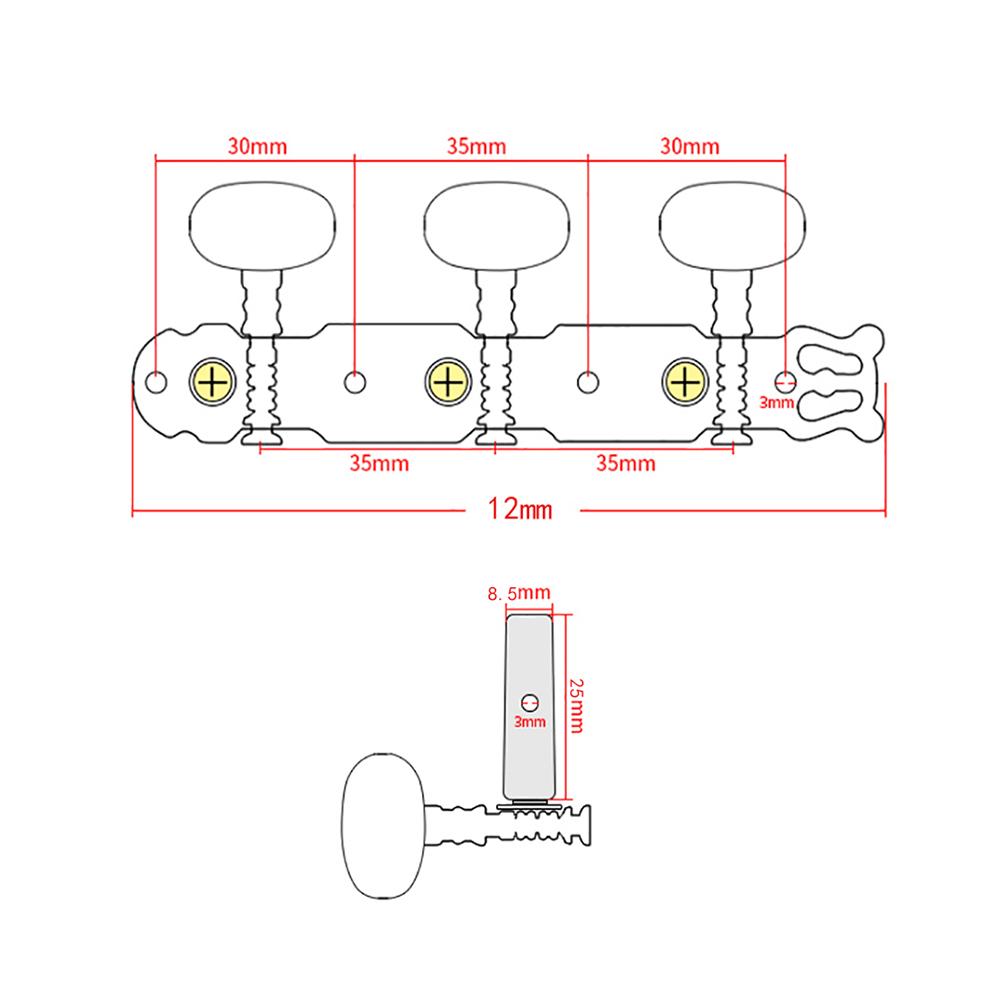 2pcs Classical Guitar Machine Heads Knobs Guitar String Tuning Pegs Tuners Guitar Tuning Keys