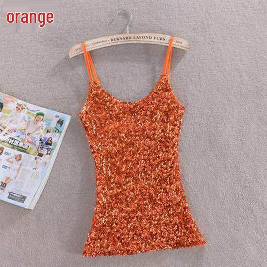 New Slimming Sequin Tank Top Camisole - Women's Versatile Base Layer Vest