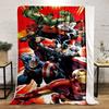 Marvel Avengers Team Action Design Patterned Flannel Blanket Perfect for the Bedroom Living Room, Sofa, or a Little Nap
