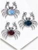 Korean Alloy Diamond Crab Brooch: Versatile Pin for Cardigans, Shawls, and Sweaters