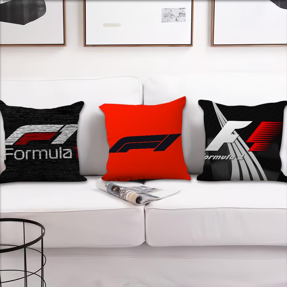 F-Formula 1 Car Logo F1 Fashion Cushion Cover Pillow Sofa Printing Decoration Room Home Office Coffee Shop Car Nordic Simplicity