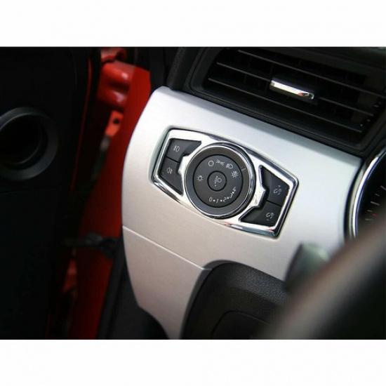 Chrome Headlight Switch Button Frame Trim Decor Cover for Ford F150/Mustang 15+