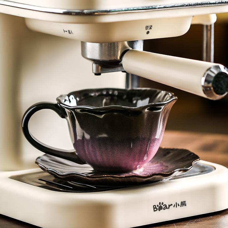 Retro Design Coffee Cup and Saucer Set, Especially Beautiful Coffee Cup, High Value Niche Afternoon Tea Latte Cup