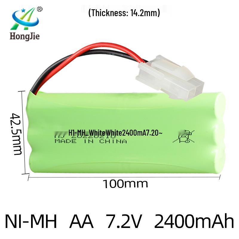 7.2V 2400mAh Ni-MH Rechargeable AA Battery Pack for Remote Control Toys