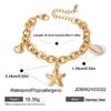 Handmade Ocean Bead Bracelet Fashionable Party Jewelry Chain Wristband Stainless Steel Texture for Party and Celebration
