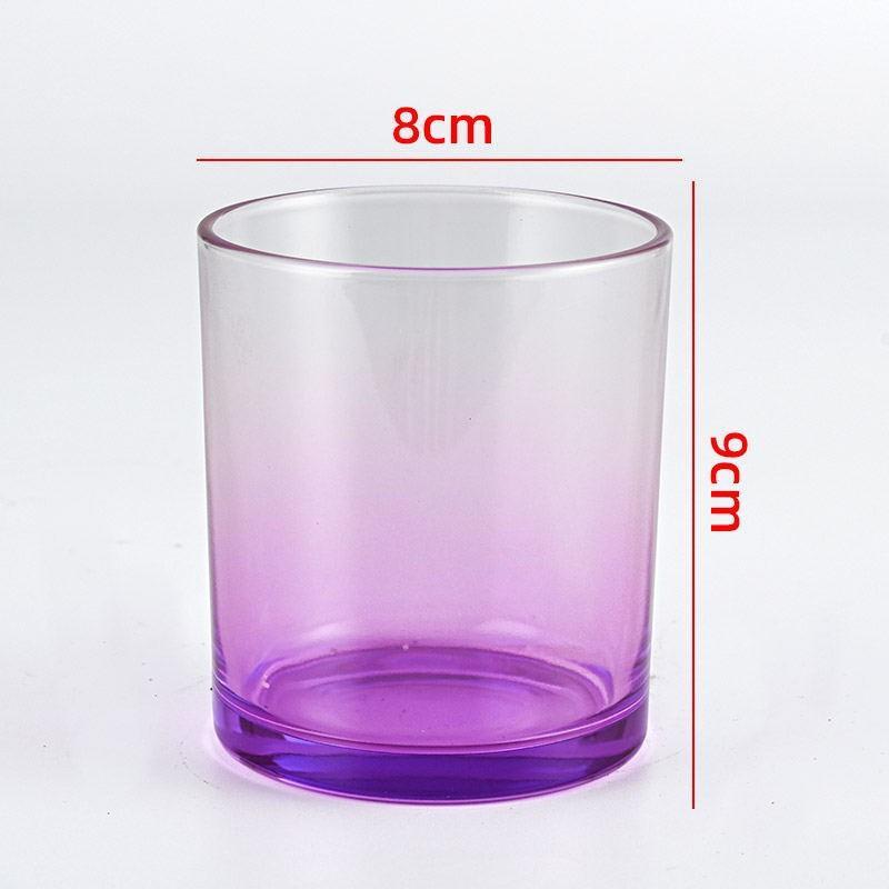 Colored Frosted Glass Candle Jar with Optional Lid - Creative Wide Mouth Design