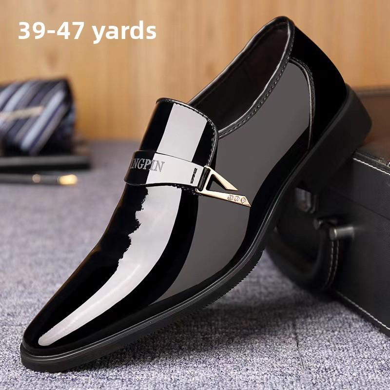 Leather Loafers For Men With Soft Sole Breathable Pu Material Casual Dress Shoes