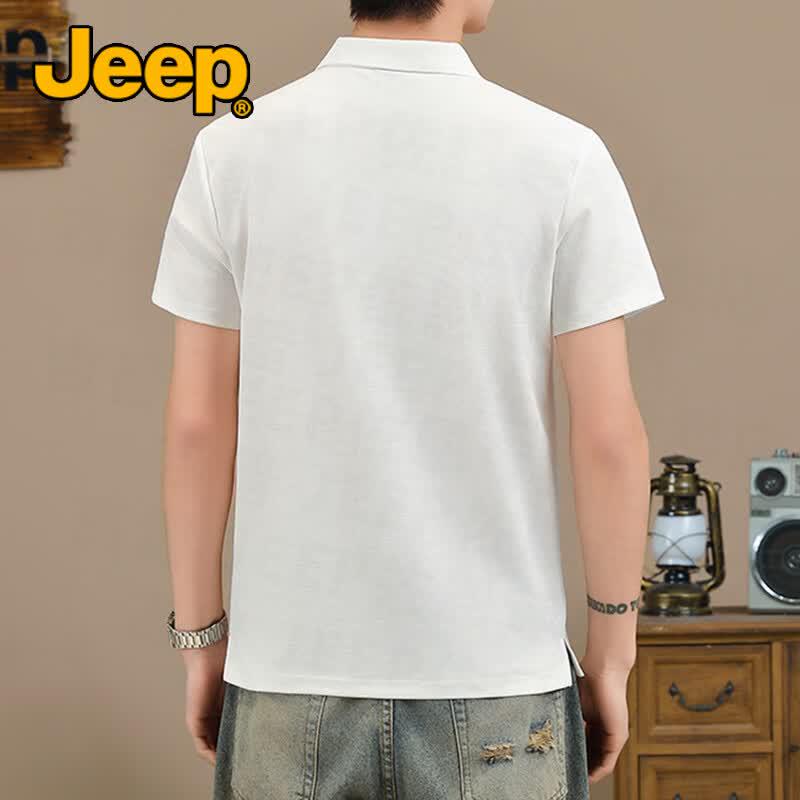 Jeep Men's Comfortable Elastic Polo Shirt