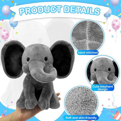 Adorable Elephant Stuffed Animal Soft Elephant Plush Toy Cute Birthday Gifts for Boys Girls Kids Toddlers Wildlife Animals