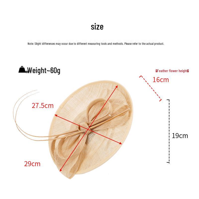 2025 Sommer Retro Gaze Kopfbedeckung: Eleganter Damen-Formalhut für Gesellschaftsbankette