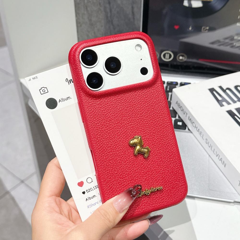 Modische Pony-Leder-Streifen-Hülle Für iphone 17 Air 16 15 14 13 12 Pro Max 17 Pro stoßfeste Schutzhülle Stoßfeste Abdeckung