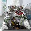 Moth Dead Skeleton Bedding Set US Twin Full Queen King EU Single Double King Size Bed Linen Set