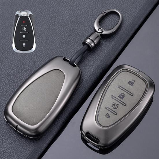 Zinc Alloy Leather Car Key Fob Case Cover For Chevrolet Malibu Camaro Trailblaze
