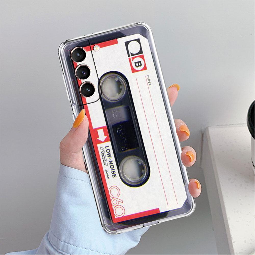 

Винтажный прозрачный чехол-кассета для камеры Samsung Galaxy S22 S20 FE S21 S10 S9 Plus Note 20 Ultra 10 Lite прозрачный чехол для телефона Samsung Note 9