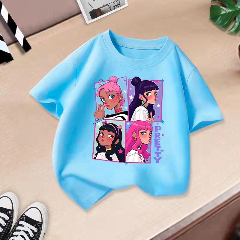 Children T-shirt Kid T Shirt 2-13Y Cool Girl Printed Kids 100% Cotton Clothes Tshirt Tops Tee