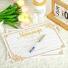 Lesnala 25Pcs Marriage Certificates with Gold Foil Edges Blank Thick Paper for Wedding Ceremony Official Newly Weds Expecting Proposals Supplies 11 X