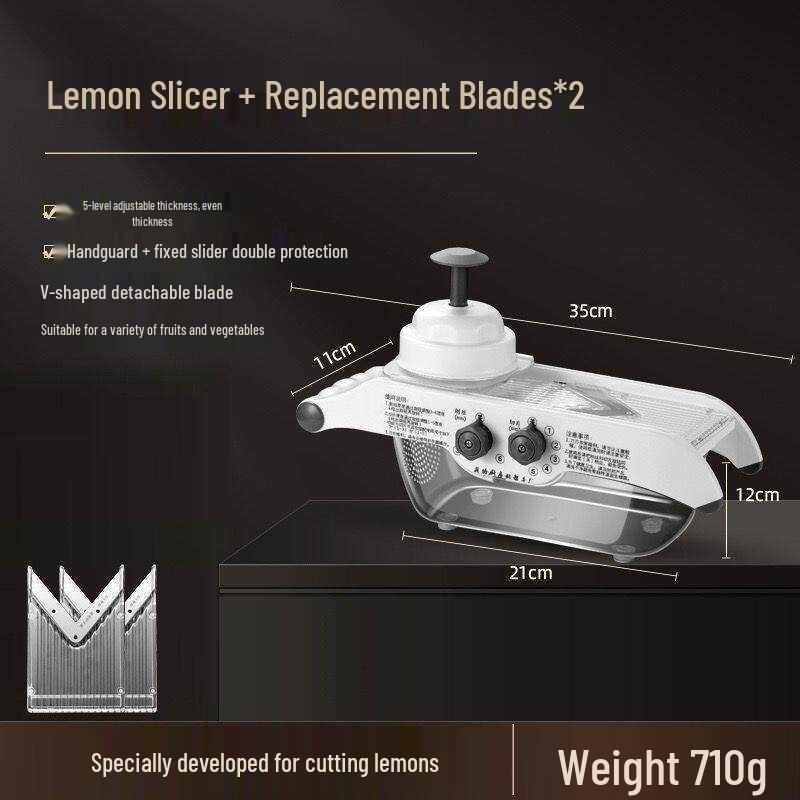 2024 Multifunctional Lemon Slicer for Milk Tea Shop - Efficient Fruit Thin Slicing Tool