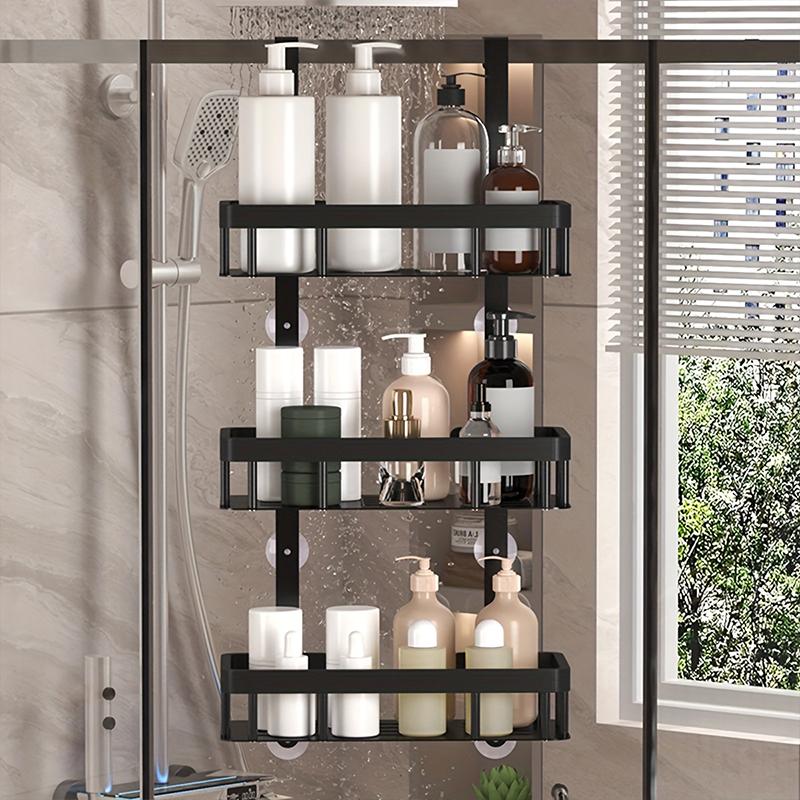 1PC Carbon Steel Thick Storage Hanging Basket Bathroom Shelf Behind The Door Shelf Tidy Multi Layer Bathroom Two/Three Layers