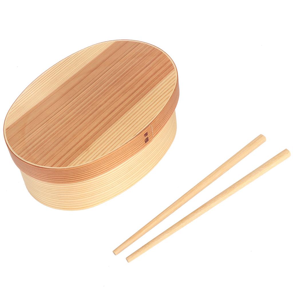 1 schicht Bento Box Holz Lunchbox Holz Sushi Geschirr Schüssel Lebensmittel Container