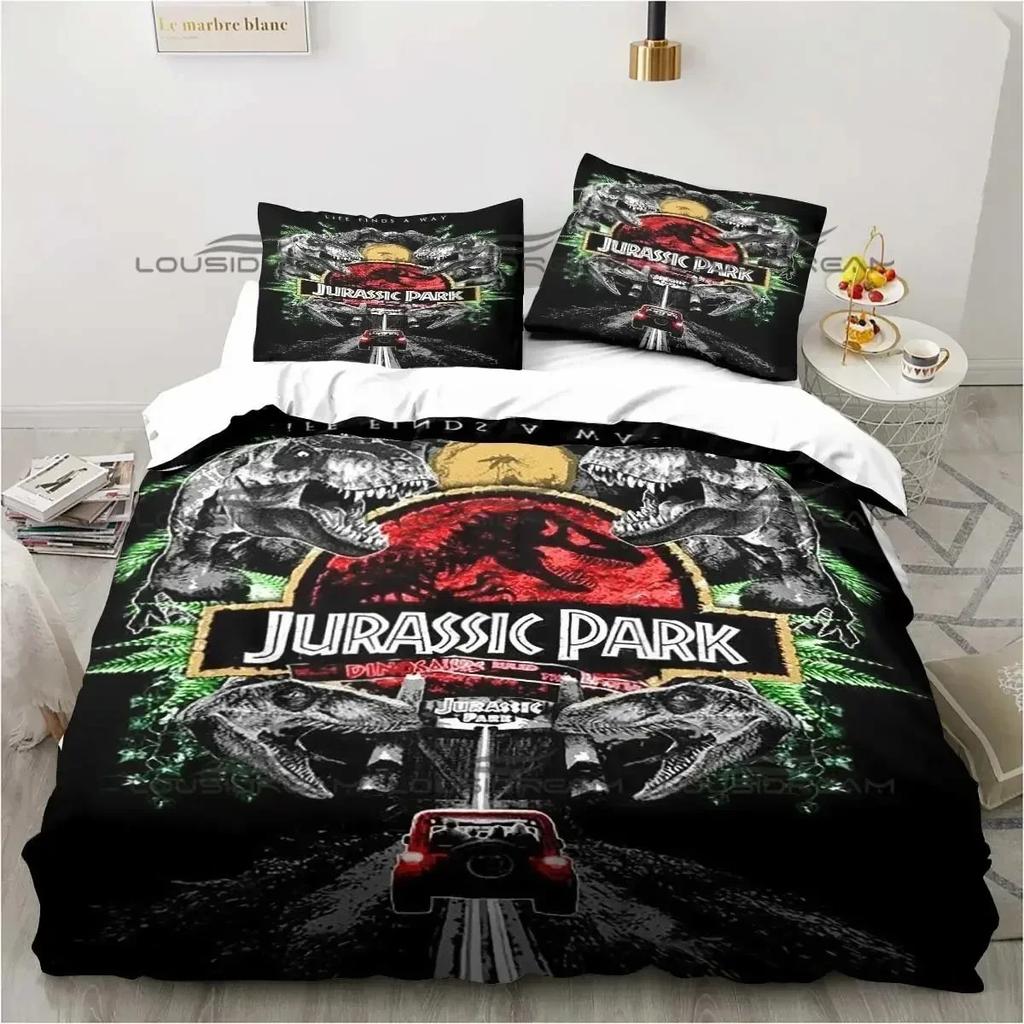 Comforter Jurassic Park Bedding Set 3D Printed Suitable For Bedroom Kids Home Textile