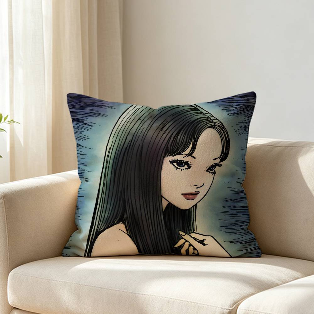 Manga Beautiful Ttomie Kkawakami Customizable Square Cushion Cover Double Sided Print Pillow Case