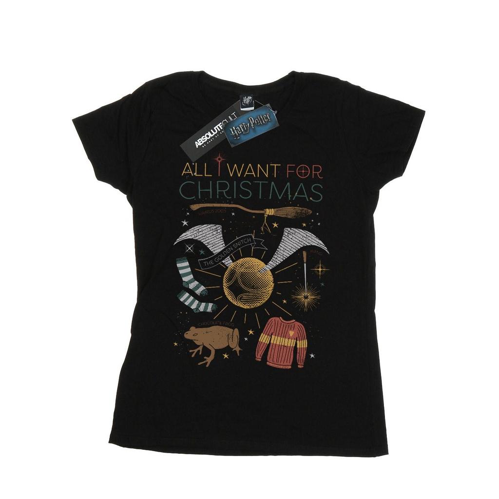 Harry Potter Womens/Ladies All I Want For Christmas Cotton T-Shirt