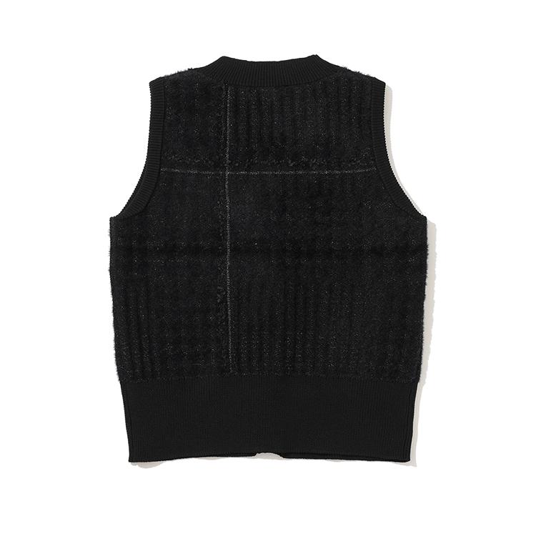 Makeuaenlona W Gn Hound Pattern Knit Vest Lr3Iv04F