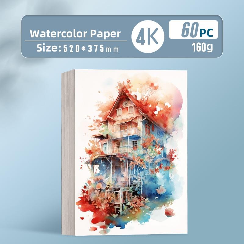 20/40/50/60/100 sheets Square/Round Watercolor Paper Professional Water Color Paper Postcard For Painting School Supplies